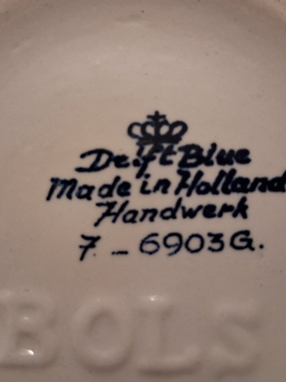 Vintage (1950s-80s) Bols Delft Hand Painted Dutch Windmill Jug Decanter & Cork - Picture 11 of 11